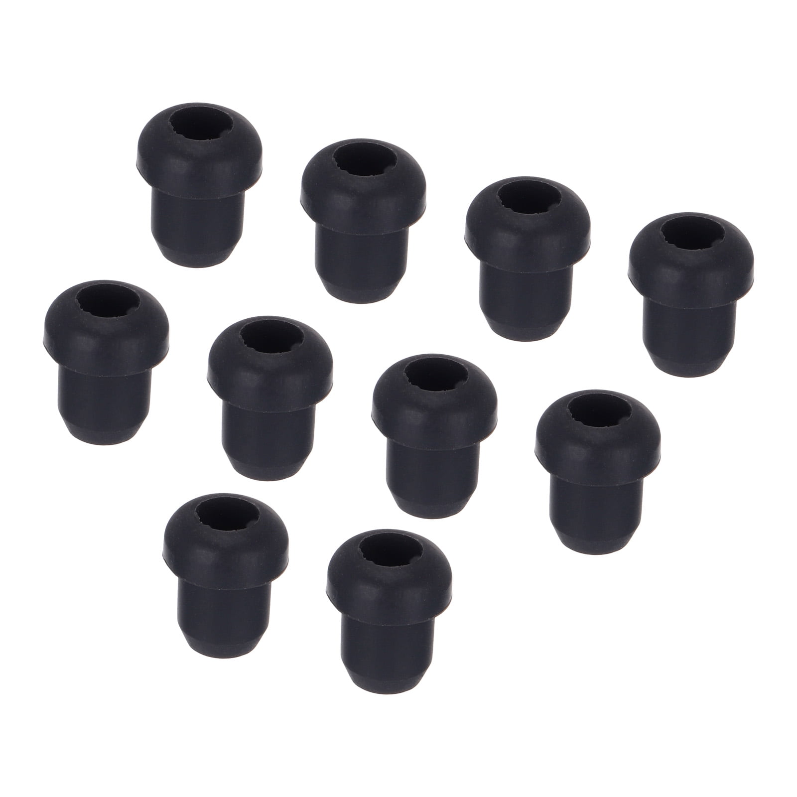 Uxcell Black Rubber Grommet 0.43 Inch OD 0.22 Inch ID, 10Pcs Seal Protection  Cable Grommets Flexible Cable Pipe 