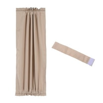 Uxcell Blackout Door Curtain, 25"W x 40"L French Window Door Curtain 1 Panel, Beige