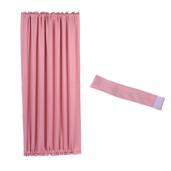 Uxcell Blackout Door Curtain, 54"W x 72"L French Window Door Curtain 1 Panel, Pink