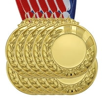 Uxcell Blank Award Medals, 10 Pack Gold Award Medal with Neck Ribbon, Make Your Medals Kit
