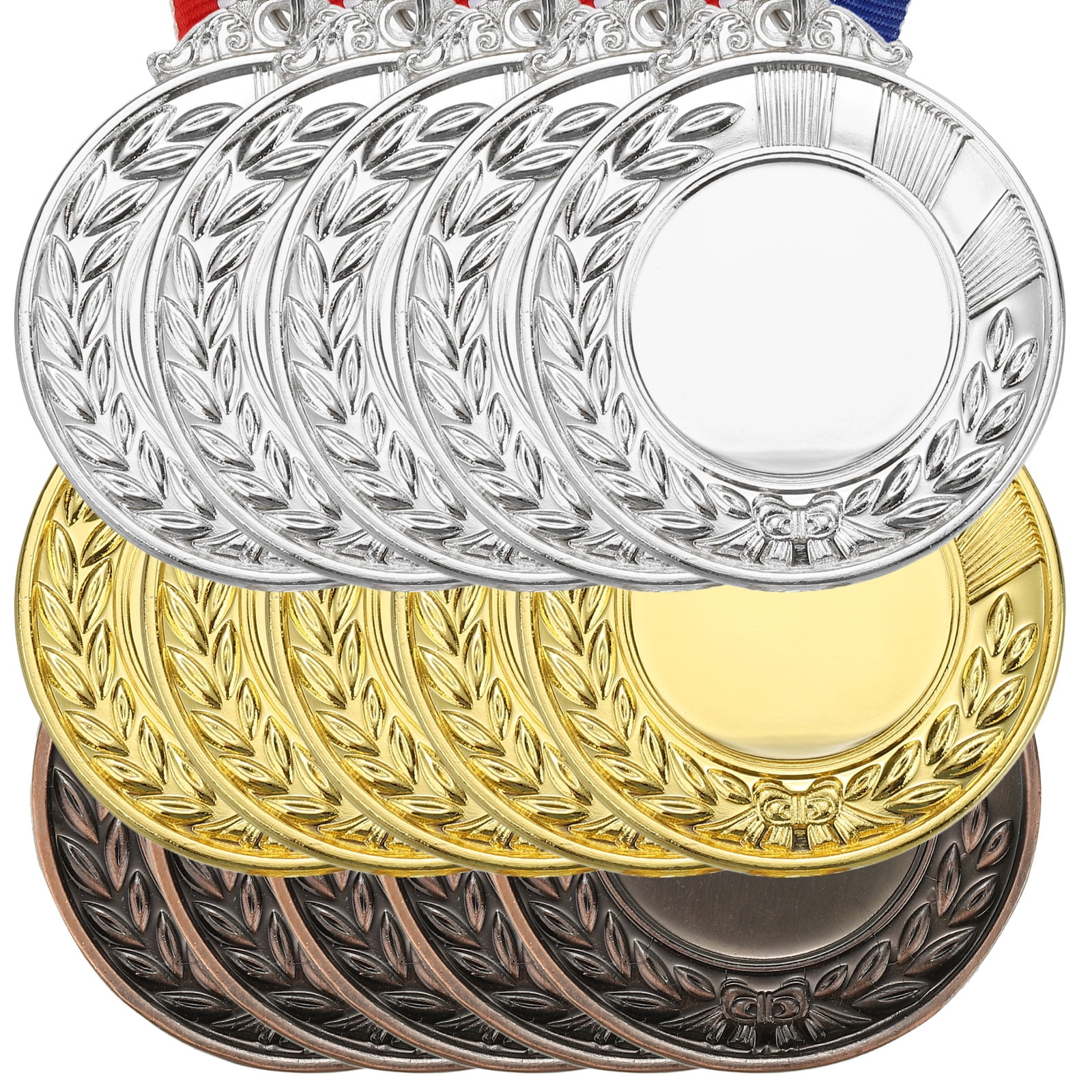 Médailles De Prix Or Argent Bronze – Set De 3 Médailles Avec Ruban Pour Compétitions Sportives Ou événements