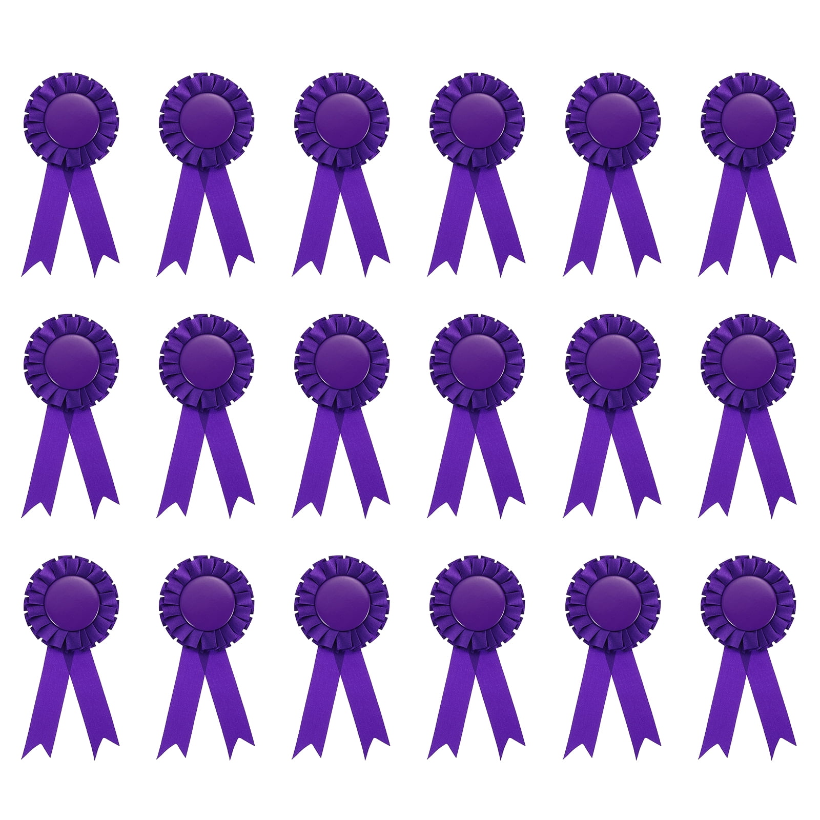 Uxcell Blank Award Ribbon, 18 Pcs Honorable Prize Recognition Ribbon, Dark Purple