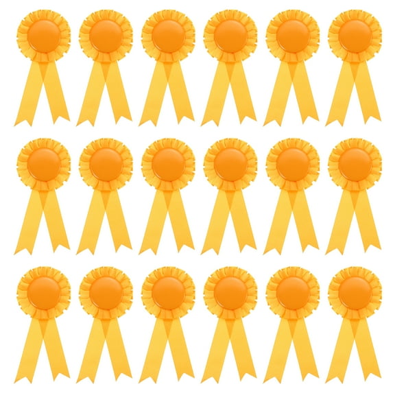 Uxcell Blank Award Ribbon, 18 Pcs Honorable Prize Recognition Ribbon, Yellow