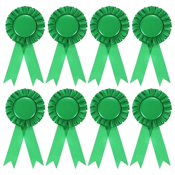 Uxcell Blank Award Ribbon 1st Place Ribbon Winner Prize Medal Recognition Participation Ribbons for Competition Event Green