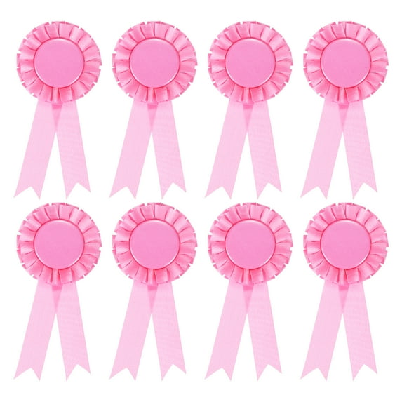 Uxcell Blank Award Ribbon 1st Place Ribbon Winner Prize Medal Recognition Participation Ribbons for Competition Event Pink