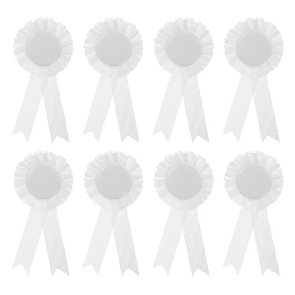 Uxcell Blank Award Ribbon 1st Place Ribbon Winner Prize Medal Recognition Participation Ribbons for Competition Event White