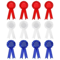 Uxcell Blank Award Ribbon 1st Place Ribbon Winner Prize Medal Recognition Participation Ribbons for Party Competition Red/White/Blue