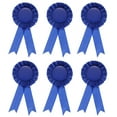 thumbnail image 1 of Uxcell Blank Award Ribbon, Rosette Ribbon Honorable Prize Recognition Ribbon, Blue, 6Pack, 1 of 5