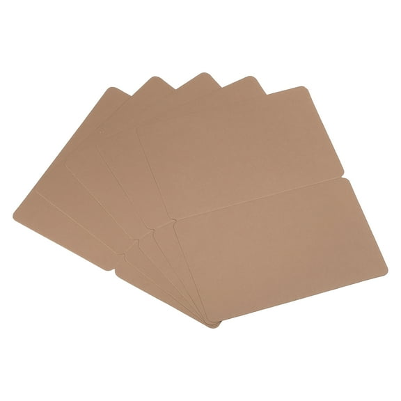 Uxcell Blank Greeting Cards,100pack Favor Decor Foldable Blank Card ,Brown Card Paper