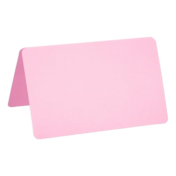 Uxcell Blank Greeting Cards,50pack Favor Decor Foldable Blank Card ,Pink Card Paper