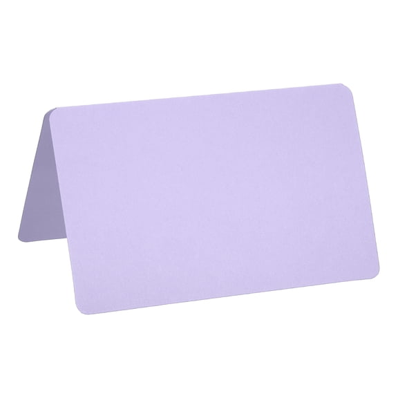 Uxcell Blank Greeting Cards,50pack Favor Decor Foldable Card ,Light Purple Card Paper