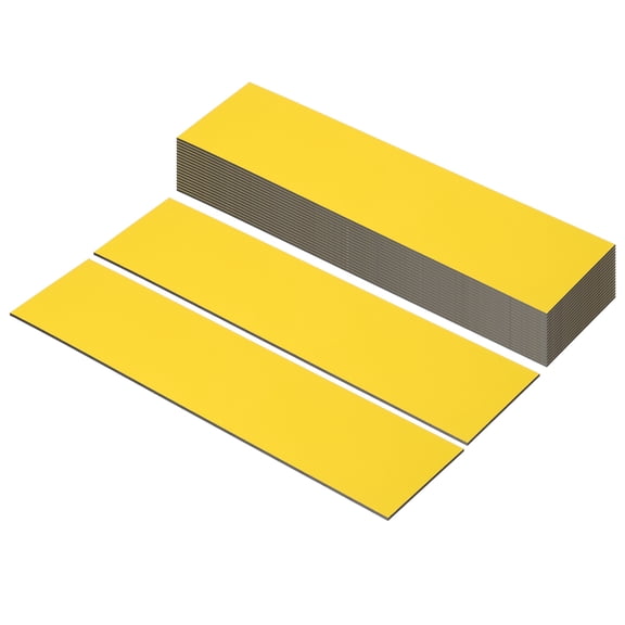 Uxcell Blank Name Plates, Custom Engraved Name Plate Rectangle Laser Engraving Blanks for Personalized Nameplates Door DIY Painting Supplies Yellow, Black