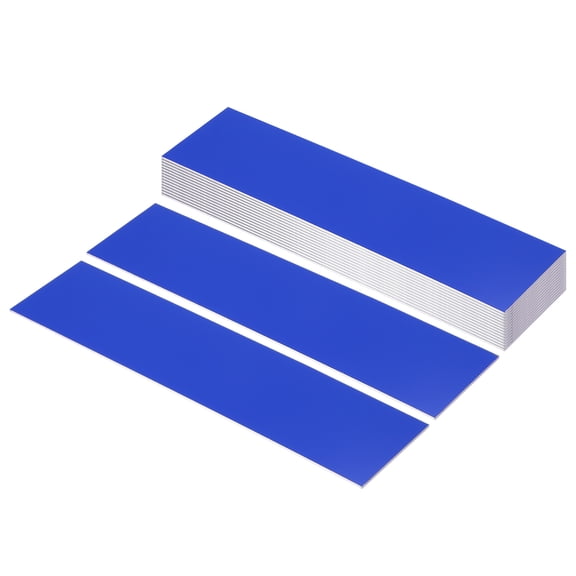 Uxcell Blank Name Plates, Custom Engraved Name Plate Rectangle Laser Engraving Blanks for Personalized Nameplates Office DIY Painting Supplies Blue, White