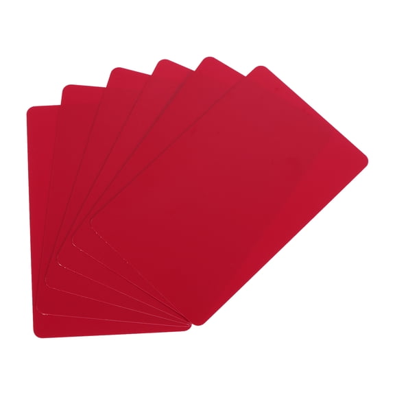 Uxcell Blank Cards, 15 Mil Graphic Quality Red Plastic Cards for Photo ID Badge Printer, 20 Pack