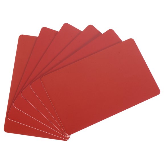 Uxcell Blank Cards, 30 Mil Graphic Quality Red Plastic Cards for Photo ID Badge Printer, 20 Pack