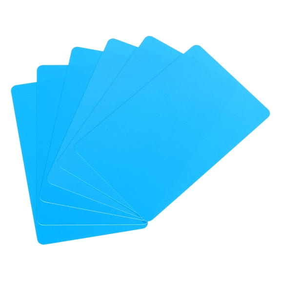 Uxcell Blank Cards, 30Mil Graphic Quality Blue Plastic Cards for Photo ID Badge Printer, 40 Pack