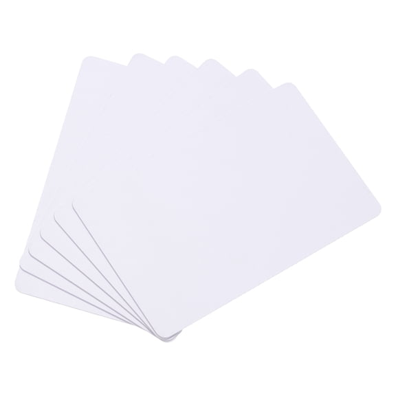 Uxcell Blank Cards, 30Mil Graphic Quality White Plastic Cards for Photo ID Badge Printer, 20 Pack