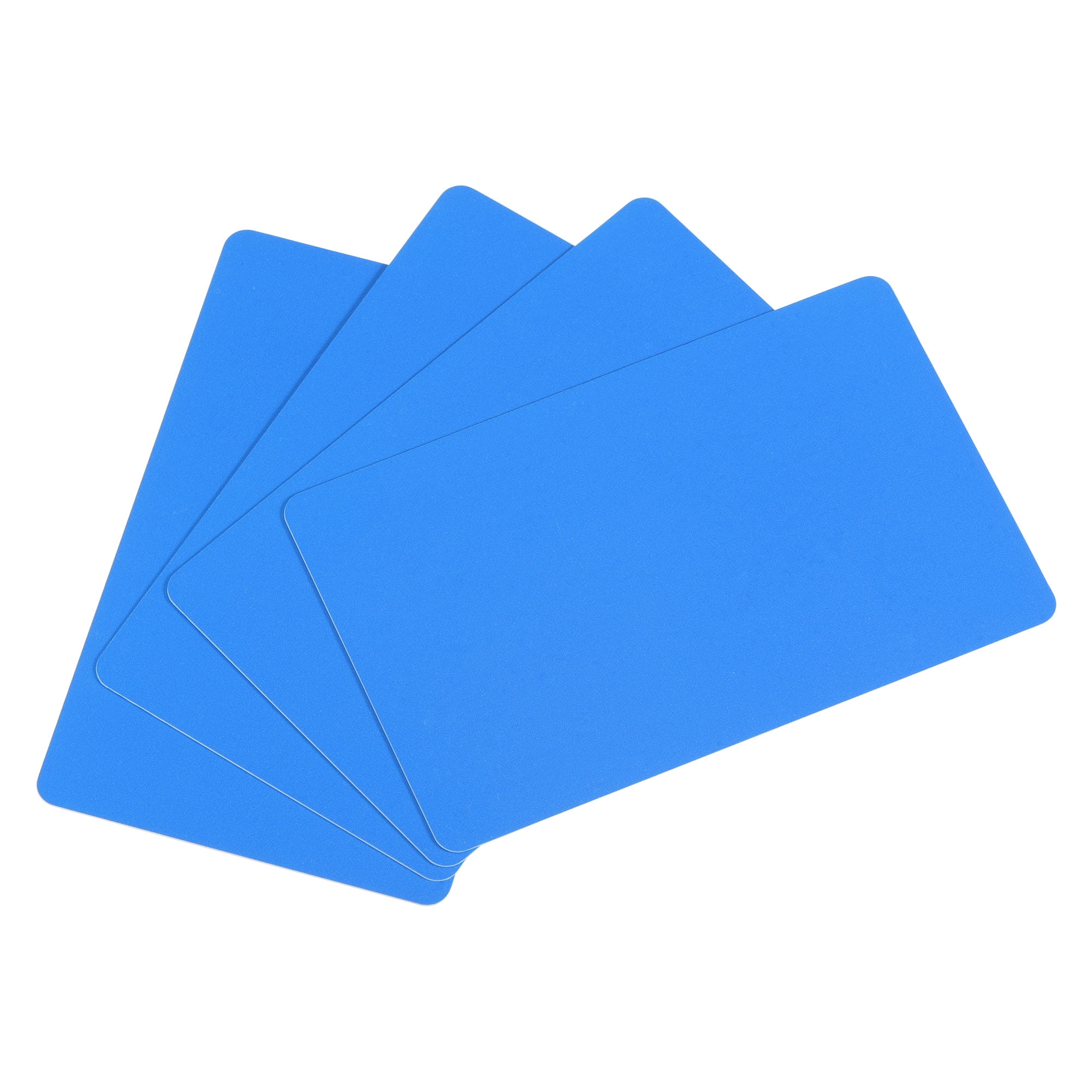 Uxcell Blank PVC Cards ID Badge Printer, Graphics Quality Blue Plastic 50  Pack 