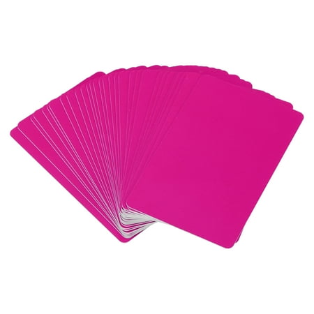 30 Pack Blank Cards, Inkjet Plastic ID Card Printable Business Cards, Waterproof Double Sided Printing Pink