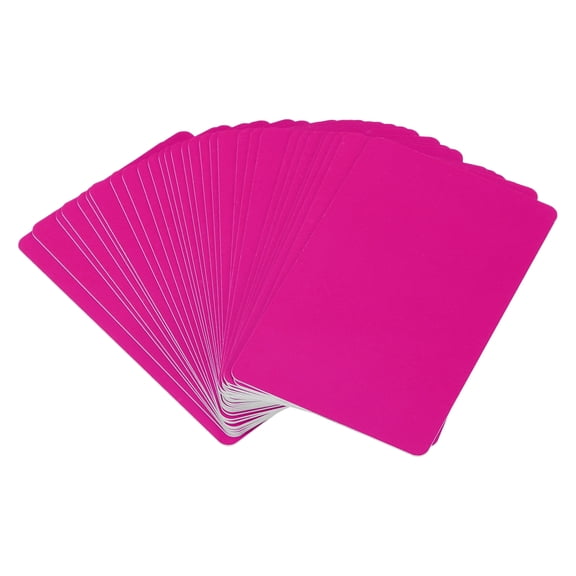 30 Pack Blank Cards, Inkjet Plastic ID Card Printable Business Cards, Waterproof Double Sided Printing Pink