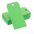 thumbnail image 1 of Uxcell Blank Shipping Tags Shipping Tags with Wire Manila Hang Label Tag with Reinforced Eyelet for Inventory Gift Label Green 4-3/4", 1 of 6