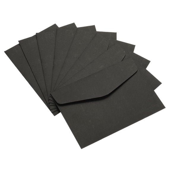 Uxcell Blank Small Items Storage Card Holder Mini Envelopes, Black 60 Pack