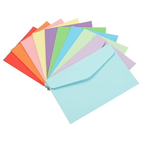 Uxcell Blank Small Items Storage Card Holder Mini Envelopes, Multicolor 100 Pack