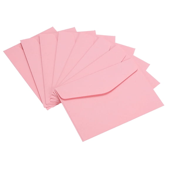 Uxcell Blank Small Items Storage Card Holder Mini Envelopes, Pink 60 Pack