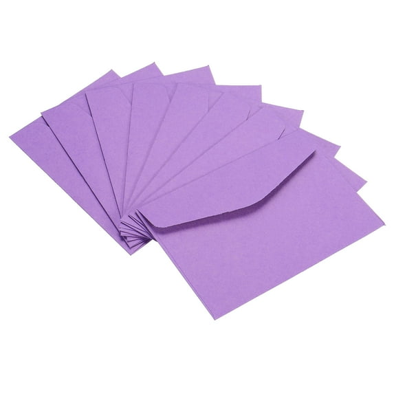 Uxcell Blank Small Items Storage Card Holder Mini Envelopes, Purple 100 Pack