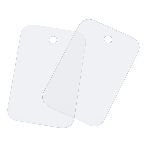 Uxcell Blank Waterproof Eyelet Hole Plastic Tags for Identification Tags,2.5x4cm/0.98x1.57" Pack of 100,Clear Scrub