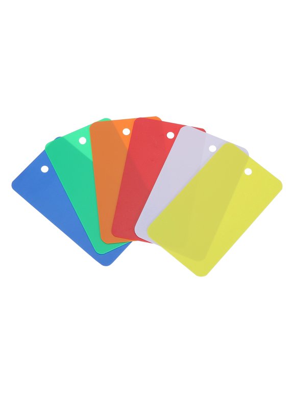 Blank Waterproof Eyelet Hole Plastic Tags for Identification Tags,4x7cm/1.57x2.76" Pack of 150,Multicolored