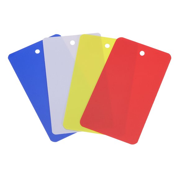 Uxcell Blank Waterproof Eyelet Hole Plastic Tags for Identification Tags,5x9cm/1.97x3.54" Pack of 200,Multicolored