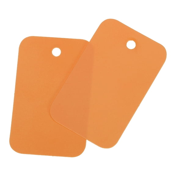 Uxcell Blank Waterproof Eyelet Hole Plastic Tags for Product Identification Tags,2.5x4cm/0.98x1.57" Pack of 100,Orange