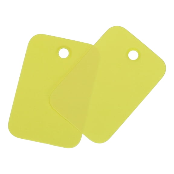 Uxcell Blank Waterproof Eyelet Hole Plastic Tags for Product Identification Tags,2x3cm/0.79x1.18" Pack of 100,Yellow