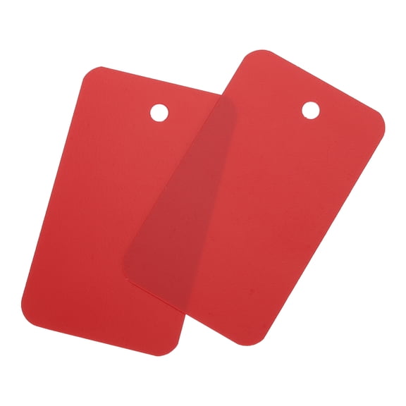 Uxcell Blank Waterproof Eyelet Hole Plastic Tags for Product Identification Tags,3.5x6cm/1.38x2.36" Pack of 100,Red