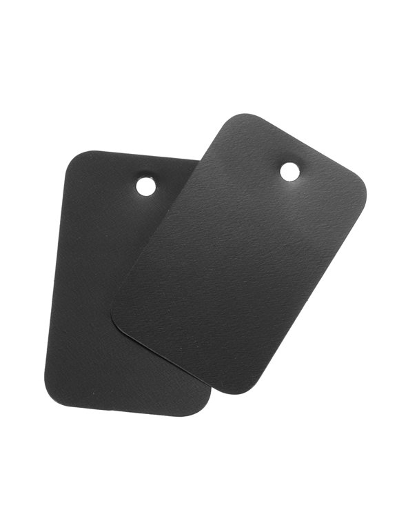 Blank Waterproof Eyelet Hole Plastic Tags for Product Tags,2.5x4cm/0.98x1.57" Pack of 200,Black