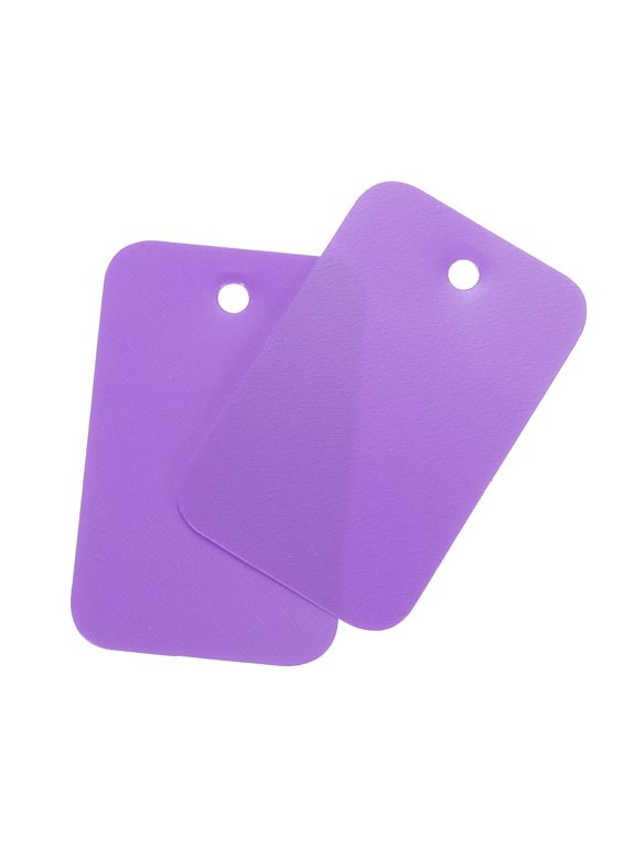 Blank Waterproof Eyelet Hole Plastic Tags for Product Tags,2.5x4cm/0.98x1.57" Pack of 200,Purple