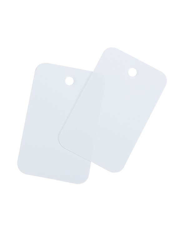 Blank Waterproof Eyelet Hole Plastic Tags for Product Tags,2.5x4cm/0.98x1.57" Pack of 200,White