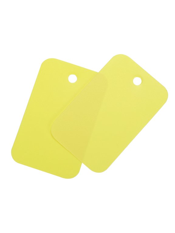 Blank Waterproof Eyelet Hole Plastic Tags for Product Tags,2.5x4cm/0.98x1.57" Pack of 200,Yellow