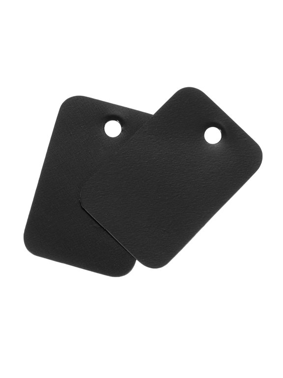 Blank Waterproof Eyelet Hole Plastic Tags for Product Tags,2x3cm/0.79x1.18" Pack of 200,Black