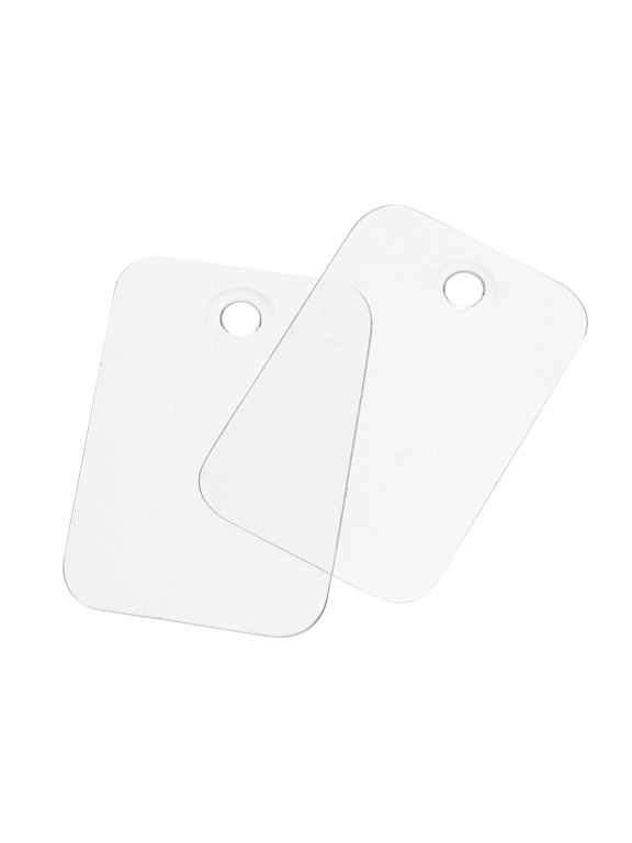 Blank Waterproof Eyelet Hole Plastic Tags for Product Tags,2x3cm/0.79x1.18" Pack of 200,Clear Scrub