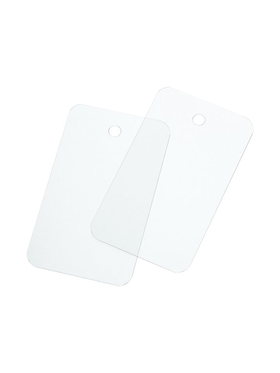 Blank Waterproof Eyelet Hole Plastic Tags for Product Tags,3.5x6cm/1.38x2.36" Pack of 200,Clear Scrub