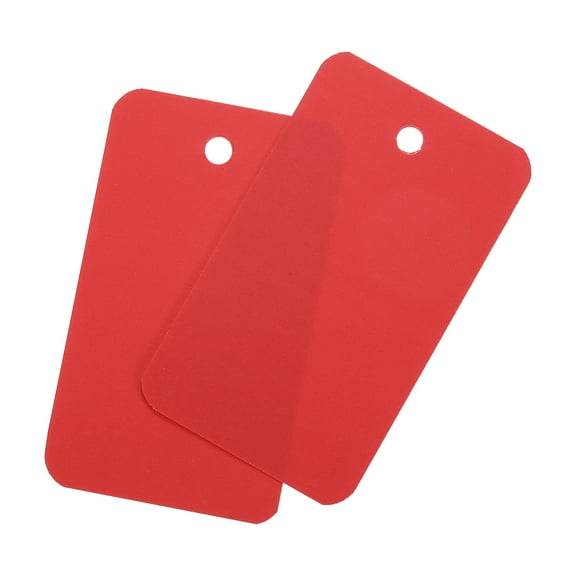 Uxcell Blank Waterproof Eyelet Hole Plastic Tags for Product Tags,3.5x6cm/1.38x2.36" Pack of 200,Red