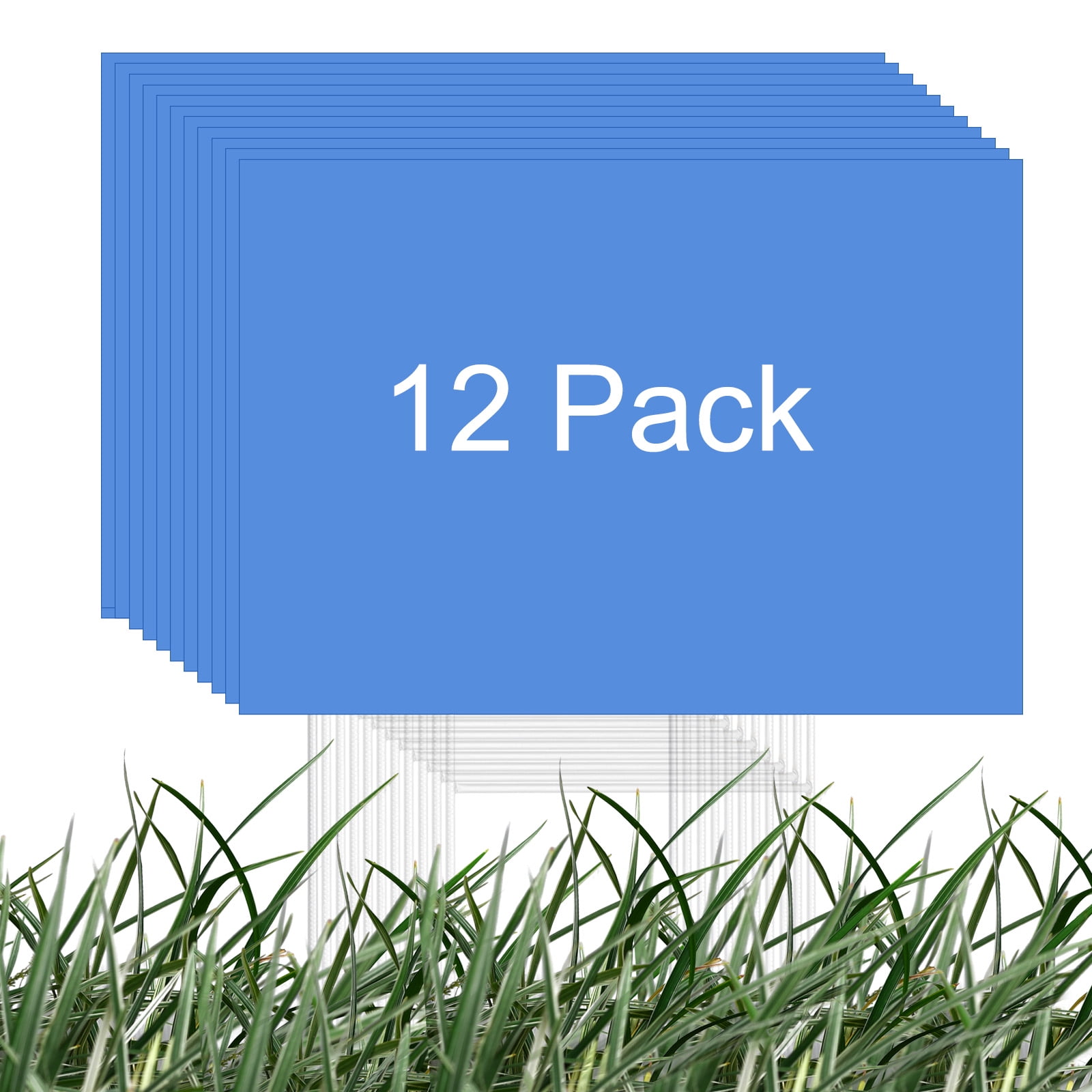 Uxcell Blank Yard Signs, 18"x12" Corrugated Plastic Sheet, Blue Lawn