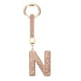thumbnail image 1 of Uxcell Bling Car Rear View Mirror Charm Initial Letter Interior Decoration Hanging Crystal Ornaments for Women DIY N Letter, 1 of 6