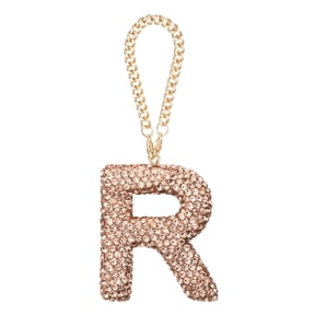 Uxcell Bling Car Letter Charm, Initial R Letter Rear View Mirror Decoration, Champagne