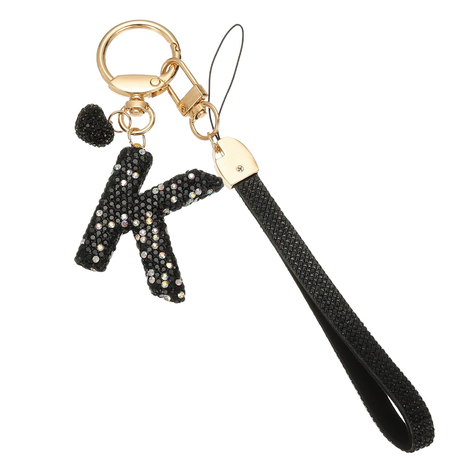 Key Chain K Uxcell Bling Letter Keychain, Sparkly Initial Keychains Diamond Letters ...