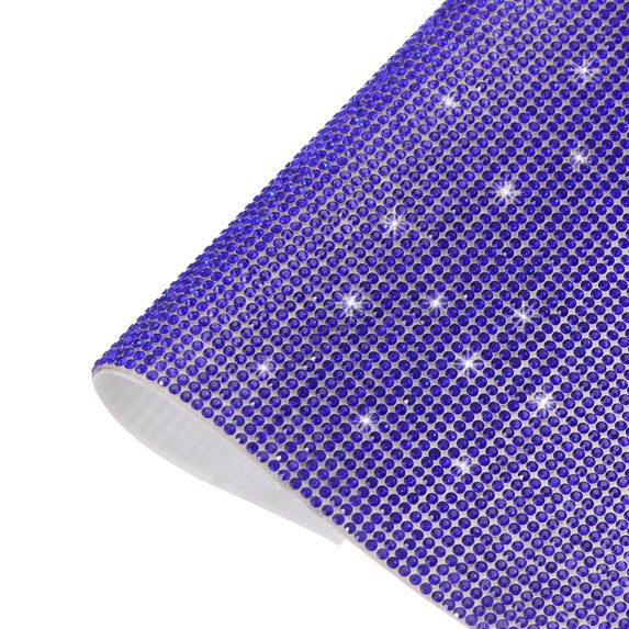 Uxcell Bling Rhinestone Sheet Self Adhesive Sticker 15.75 x 9.44 Inch DIY Car Decoration Sticker Bright Blue