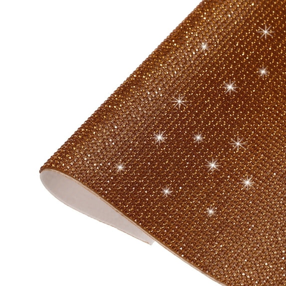 Uxcell Bling Rhinestone Sheet Self Adhesive Sticker 15.75 x 9.44 Inch DIY Car Decoration Sticker Brown