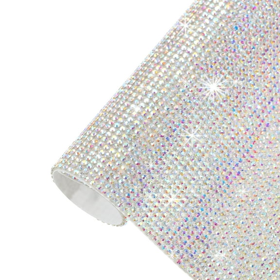 Uxcell Bling Rhinestone Sheet Self Adhesive Sticker 4.72 x 7.87Inch DIY Car Decoration Sticker Colorful